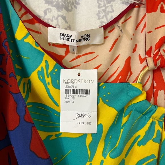 Diane Von Furstenberg Silk tropical summer top - Picture 5 of 7